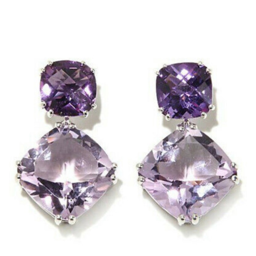 New Sterling silver diamond earrings